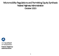 Micromobility Regulations and Permitting Equity Synthesis