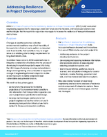 Addressing Resilience in Project Development