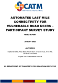 Automated Last Mile Connectivity for Vulnerable Road Users  Participant Survey Study