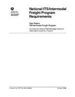 National ITSintermodal freight program requirements