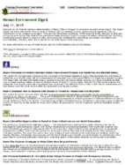 Human Environment Digest July 11 2019