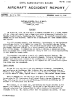 Investigation of Aircraft Accident CAPITAL AIRLINES CHARLESTON WEST VIRGINIA 19590826