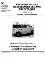 Pavement Profile Measurement Seminar Proceedings Ft Collins Colorado October 5  8 1987 Volume III