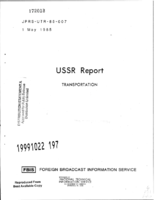 USSR Report Transportation