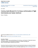 Creating Usable Research for the Design and Evaluation of Flight Deck Systems and Human Interfaces