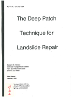 The Deep Patch Technique for Landslide Repair