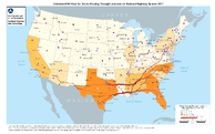 Estimated FAF Flow for Trucks Passing Through Louisiana on National Highway System 2017