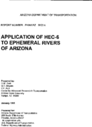 Application of HEC6 to ephemeral rivers of Arizona
