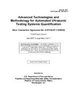 Advanced Technologies and Methodology for Automated Ultrasonic Testing Systems Quantification