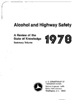 Alcohol and Highway Safety 1978 A Review of the State of Knowledge Summary Volume GPO19800308241