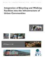 Integration of Bicycling and Walking Facilities Into the Infrastructure of Urban Communities Report