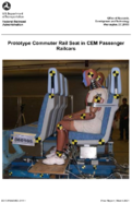 Development of Prototype Commuter Rail Passenger Seats for Use in CEM Passenger Rail Cars