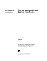 Thermal Decomposition of Cyanate Ester Resins