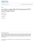 Load Tests on Pipe Piles for Development of CPTBased Design Method