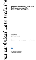 Evaluation of a New Liquid FireExtinguishing Agent for Combustible Metal Fires