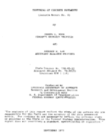 Texturing of concrete pavements  interim report No 2