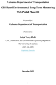 GISBased Environmental LongTerm Monitoring Web Portal Phase III