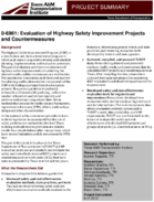 Evaluation of Highway Safety Improvement Projects and Countermeasures Project Summary