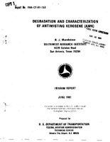 Degradation and Characterization of Antimisting Kerosene AMK