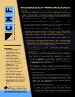 Crash Modification Factors in Practice  Introduction to Safety Performance Functions