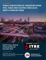 Public Perceptions of Transportation Fees Taxes and Electric Vehicles in North Carolina