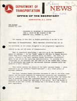 Statement by Secretary of Transportation John A Volpe on the Signing of the Maritime Bill