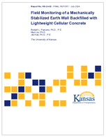 Field Monitoring of a Mechanically Stabilized Earth Wall Backfilled with Lightweight Cellular Concrete