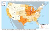 Estimated FAF Flow for Trucks Going To From and Within Illinois on National Highway System 2017