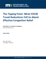 The Tipping Point What COVID19 Travel Reduction Tells Us About Effective Congestion Relief