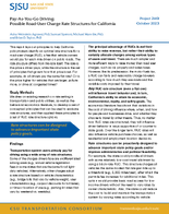 PayAsYouGo Driving Examining Possible RoadUser Charge Rate Structures for California Brief