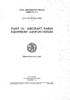 Part 16 Aircraft Radio Equipment Airworthiness