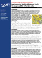 Development of Statistical Models to Predict the Compressibility of Floridas Soils Summary