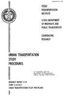 Urban Transportation Study Procedures