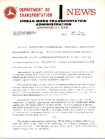 Department of Transportation News Urban Mass Transportation Administration UMTA 7504
