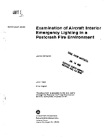 Examination of Aircraft Interior Emergency Lighting in a Postcrash Fire Environment