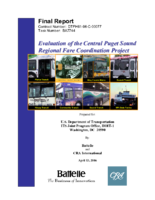 Evaluation of the Central Puget Sound Regional Fare Coordination Project