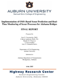 Implementation of OMSBased Scour Prediction and RealTime Monitoring of Scour Processes for Alabama Bridges