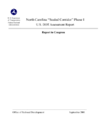 North Carolina Sealed Corridor Phase I US DOT Assessment Report Report to Congress
