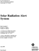 Solar Radiation Alert System