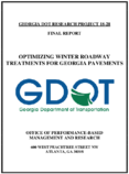 Optimizing Winter Roadway Treatments for Georgia Pavements