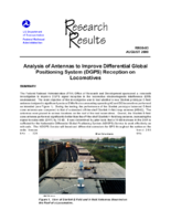 Analysis of Antennas to Improve Differential Global Positioning Systems DGPS Reception on Locomotives