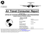 Air Travel Consumer Report July 2009
