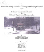 Environmentally Sensitive Sanding and Deicing Practices