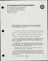 Remarks Prepared for Delivery by Secretary of Transportation Brock Adams Before the University of Washington Commencement