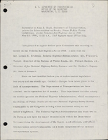 Statement by Alan S Boyd Secretary of Transportation before the Subcommittee on Roads House Public Works Committee on the FederalAid Highway Act of 1968