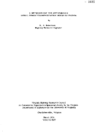 A methodology for determining rural public transportation needs in Virginia