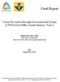 Crime Prevention Through Environmental Design CPTED for Public Transit Stations Year 2