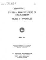 Statistical Representations of Track Geometry  Volume II Appendices