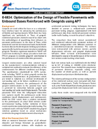 06834 Optimization of the Design of Flexible Pavements with Unbound Bases Reinforced with Geogrids using APT Summary