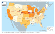 Estimated FAF Flow for Trucks Passing Through Iowa on National Highway System 2017